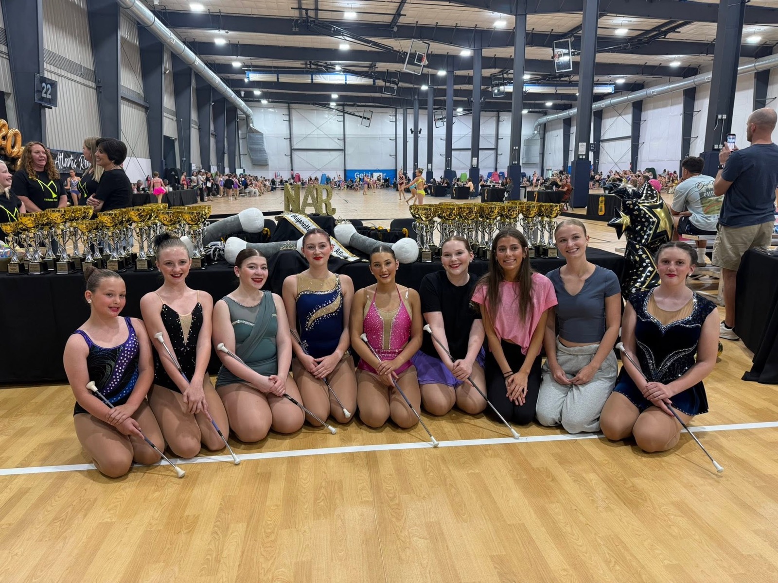 Captivators athletes with their trophies at regionals