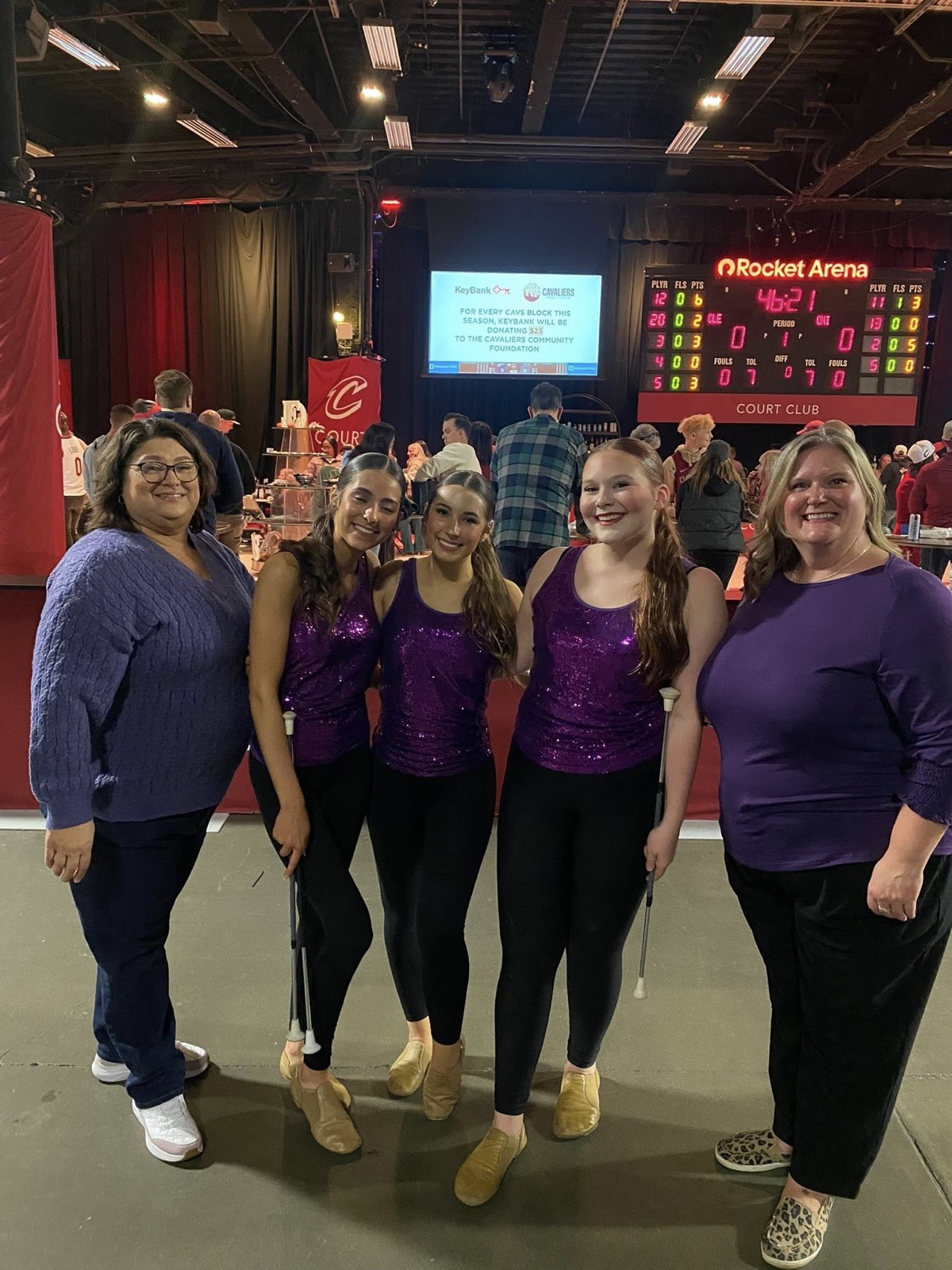 Captivators performing at a Cleveland Cavaliers game