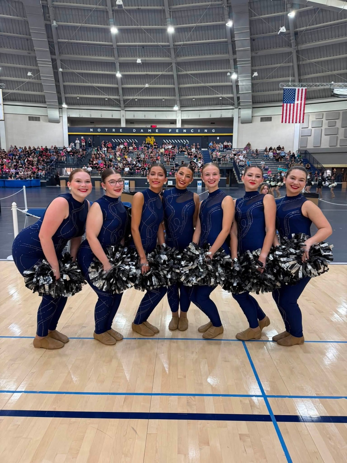Captivators pom line at Notre Dame